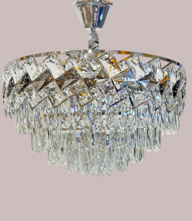 Lustră 6664/300 CH cu 3 becuri E14 – finisaj crom și sticlă cristal [2]