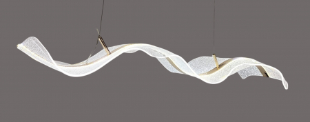 LUSTRE - Lustră 7001/1000 LED aurie cu telecomandă și design modern elegant