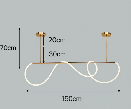 Lustră 7006/120 – LED 100W, Metal Auriu, 3 Tipuri Lumină, Modernă [2]