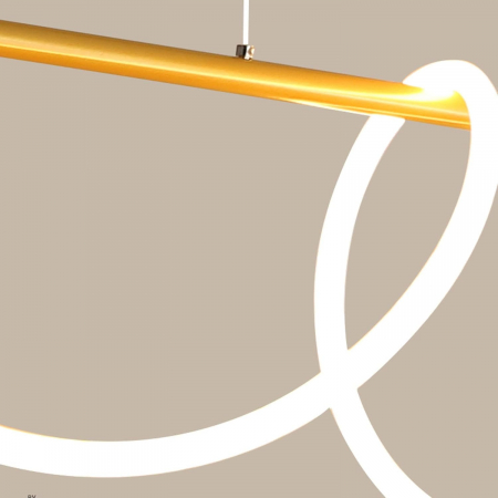 Lustră 7006/120 – LED 100W, Metal Auriu, 3 Tipuri Lumină, Modernă [3]