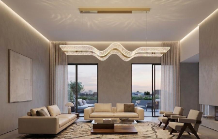 LUSTRE - Lustră 7064/1000 LED aurie cu telecomandă și design modern