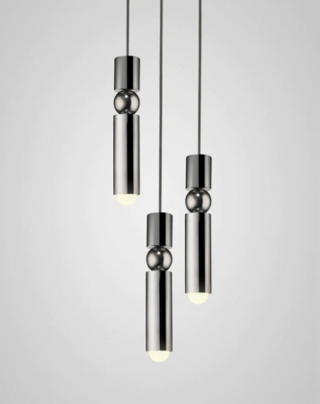 Lustră 7706/3 BK, 3 surse E27 incluse, corp metal negru perlat, reglabilă, 100 cm înălțime, diametru 30 cm [4]