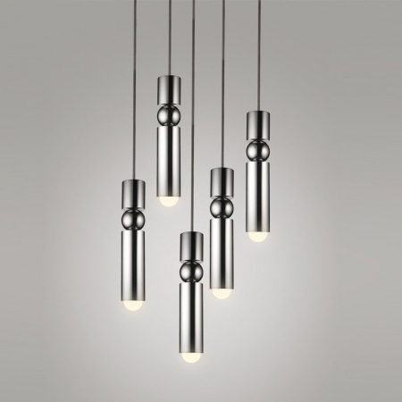 LUSTRE - Lustra 7702/5 BK, modernă 5xE27, negru perlat, reglabilă, Ø30 cm, înălțime 100 cm – birou, living, hotel