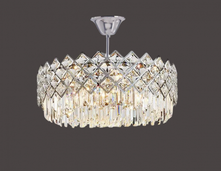 LUSTRE - Lustră 88158/400 cu 6 becuri E14 și cristale K9 – finisaj crom/auriu