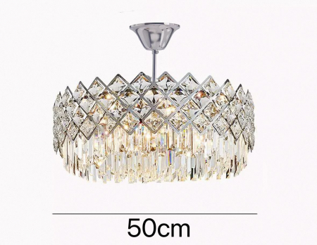 Lustră 88158/500 cu 10 becuri E14 și cristale K9 – finisaj crom/auriu [2]