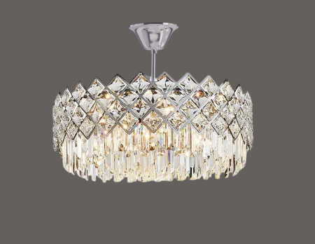 LUSTRE - Lustră 88158/500 cu 10 becuri E14 și cristale K9 – finisaj crom/auriu