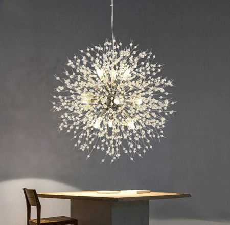 Lustră LED 3035/9-42 CH, 9xG9, metal și acril, crom, 42x42x100 cm – modernă și elegantă [1]