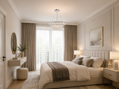 LUSTRE - Lustră LED 1060/1 din Acril și Metal Cromat