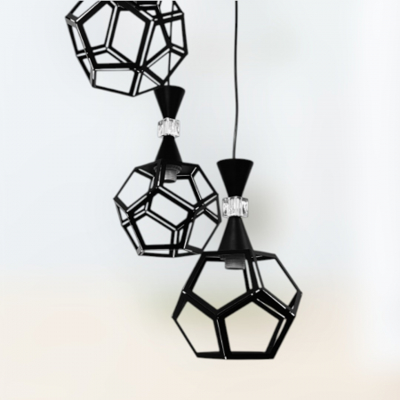 Lustră suspendată modernă 3087/3 BK cu 3 pendule reglabile, E27 [1]