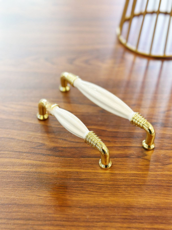 Mâner Mobilă 879, Metal Auriu & Ceramică, 96 mm / 128 mm [2]