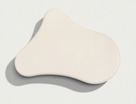 Masă 8006 S albă, design minimalist din PVC, H50 cm [2]