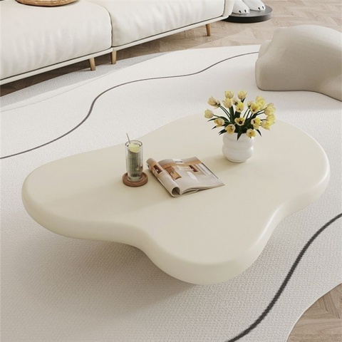 SCAUNE SI MESE - Masuță de cafea 8006 L Alb, PVC, 3 picioare, 120x85/70x35 cm
