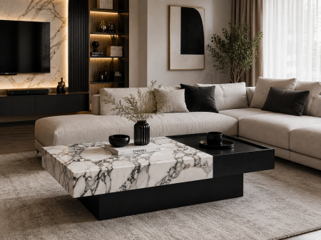 MASUTE CAFEA - Măsuță de Cafea 6549/6528 Extensibilă cu Spațiu de Depozitare