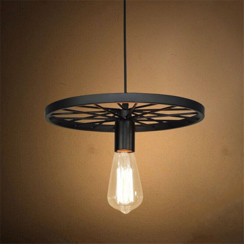 Pendul 1267/1, metal negru, compatibil E27 LED, dimensiuni L30 x l30 x H100 cm, înălțime reglabilă [3]