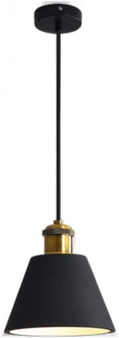 PENDULE - Pendul 2111 BK, metal negru, E27, dimensiuni 22x18 cm, înălțime reglabilă până la 1 m