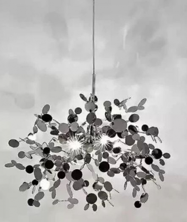 PENDULE - Pendul 2404/450 CH, discuri metalice argintii, 3xG9, diametru 45 cm, reglabil – iluminat modern