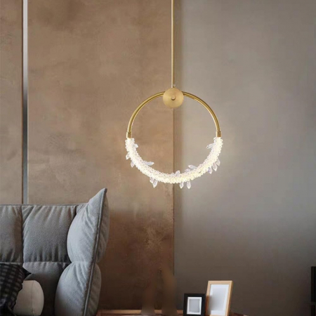 Pendul 6006 GD, LED integrat, acril și metal auriu, diametru 32 cm, înălțime reglabilă [2]