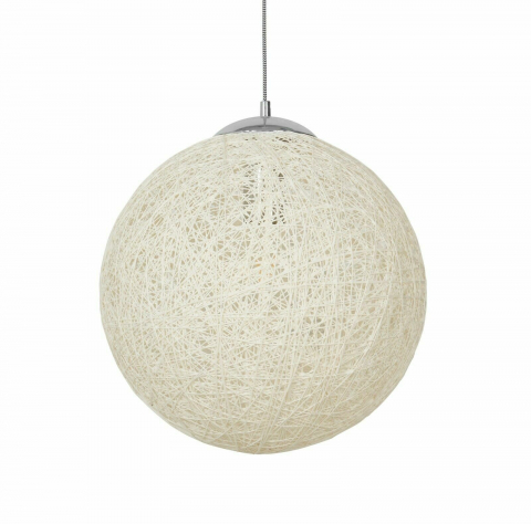 Pendul 6015/30, metal și textil crem, E27, dimensiuni 20x20x100 cm, înălțime reglabilă [1]