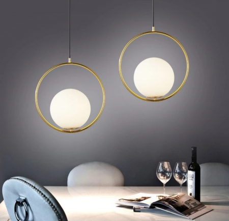Pendul 5009/250 CP metal și sticlă – abajur alb, L40 x l20 x H100 cm reglabil, diametru glob 15 cm [3]