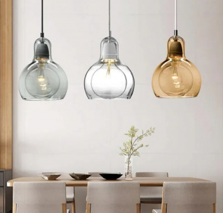 Pendul Gold Glass 8226A metal și sticlă – elegant auriu/transparent, reglabil 100 cm [1]