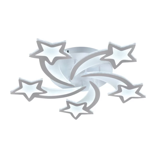 Plafonieră 3142/5, acril alb și transparent, design stele, 130W, telecomandă, 3 culori [2]