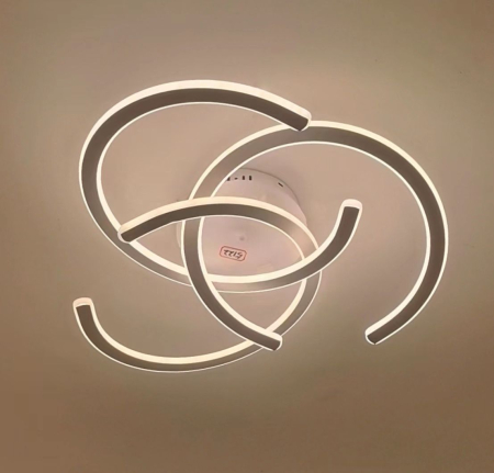 APLICE SI PLAFONIERE - Plafonieră 5122/3 LED albă, design modern, 3 surse de lumină, 3 culori, 3x72W