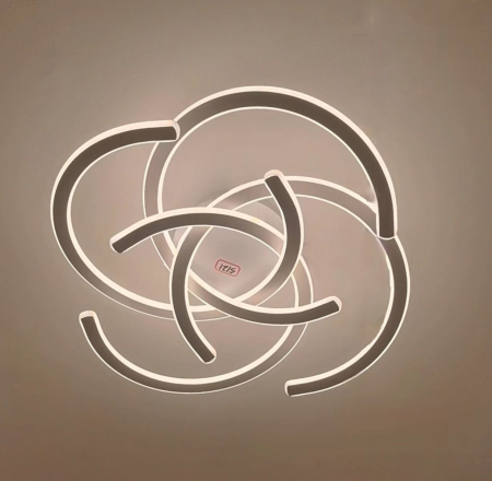 APLICE SI PLAFONIERE - Plafonieră 5122/4 LED albă, design modern, 4 surse de lumină, 3 culori, 4x72W