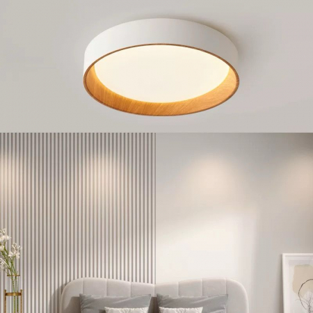 APLICE SI PLAFONIERE - Plafonieră LED 8591/300 – 24W, Geometrică, Metal/Plastic, 3 Tipuri de Lumină