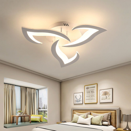 Plafonieră LED MX2394/3 – 48W, 3 Brațe, Alb, cu Telecomandă și 3 Tipuri de Lumină [1]