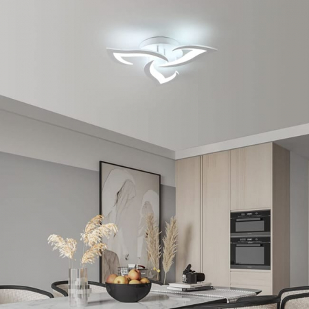 Plafonieră LED MX2394/3 – 48W, 3 Brațe, Alb, cu Telecomandă și 3 Tipuri de Lumină [2]