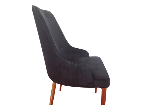 Scaun 3280, design elegant, structură metalică, tapițerie catifea, disponibil bej și negru [1]