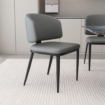 SCAUNE SI MESE - Scaun 937, piele ecologică cu picioare metalice, design modern și ergonomic