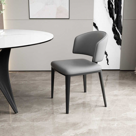 Scaun 937, piele ecologică cu picioare metalice, design modern și ergonomic [1]