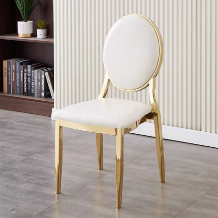 SCAUNE SI MESE - Scaun BC83 cu cadru metalic auriu și catifea bej sau cadru crom și catifea gri – model modern pentru dining și living