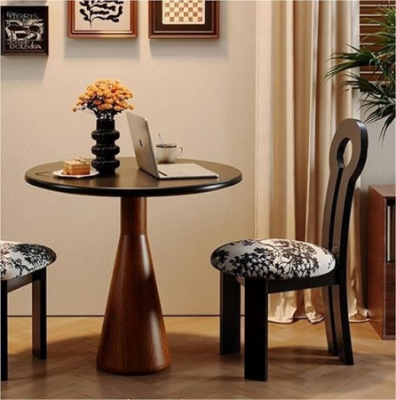 SCAUNE SI MESE - Scaun D35 negru cu șezut buretat alb cu model negru – design modern și confortabil