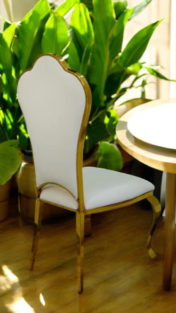 Scaun dining BC62 din catifea crem, cadru și picioare aurii, spătar evantai, 103 cm [2]