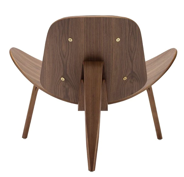 Scaun CF19 Negru, stil scandinav, lemn și piele ecologică, confortabil, 91x50x37 cm [4]
