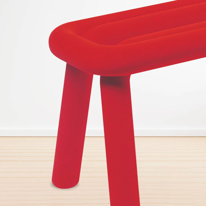 Scaun ZW207-002, cadru metalic și tapițerie moale, design tubular modern, roșu/albastru [1]