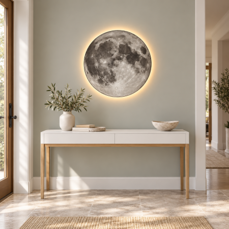 APLICE SI PLAFONIERE - Tablou Luna cu Led