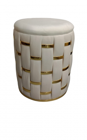 Taburet ZW 026177 crem și auriu, 45 cm, design elegant și versatil [1]