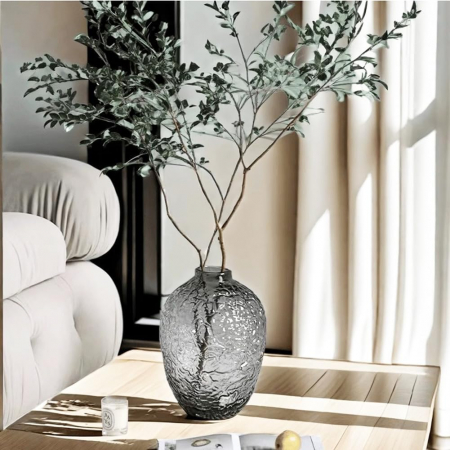 Vază decorativă SS24-085 neagră – modernă și elegantă, din sticlă îngroșată [1]