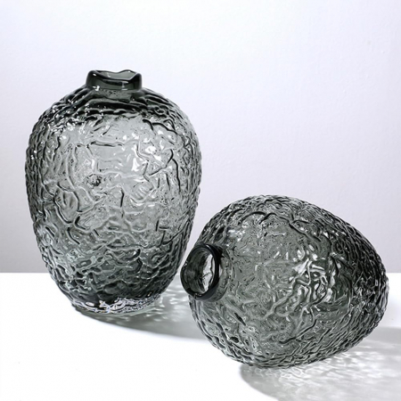 Vază decorativă SS24-085 neagră – modernă și elegantă, din sticlă îngroșată [2]