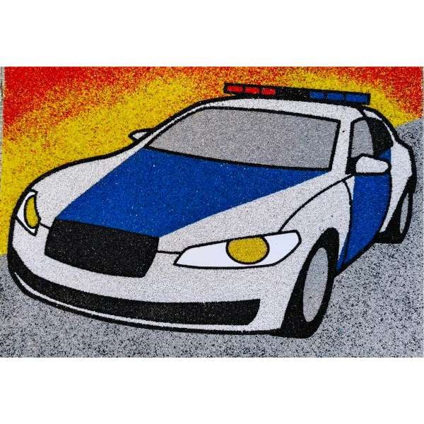Set tablou cu nisip masina de politie A4 [1]