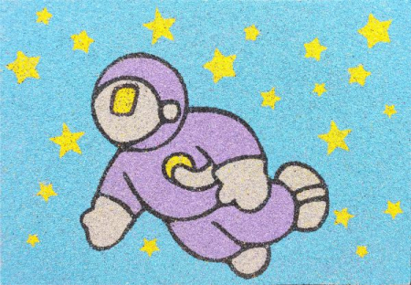 Tablou cu nisip - Set tablou cu nisip astronaut A5