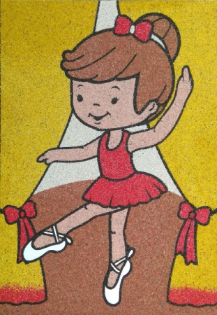 Tablou cu nisip - Set tablou cu nisip balerina A4