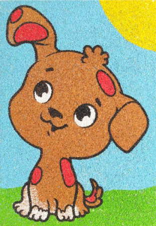 Tablou cu nisip - Set tablou cu nisip catel A5