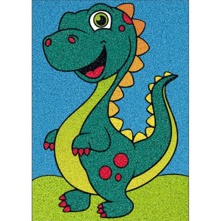 Tablou cu nisip - Set tablou cu nisip dino A5