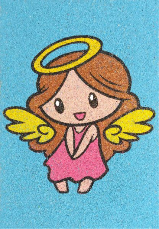 Tablou cu nisip - Set tablou cu nisip ingeras A5