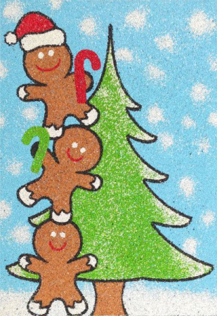 Tablou cu nisip - Set tablou cu nisip omulet turta dulce A4