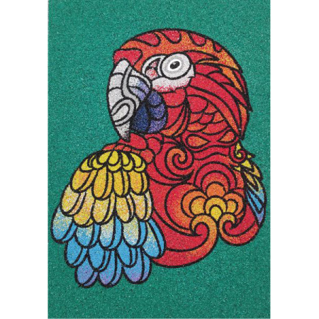 Tablou cu nisip - Set tablou cu nisip papagal A4